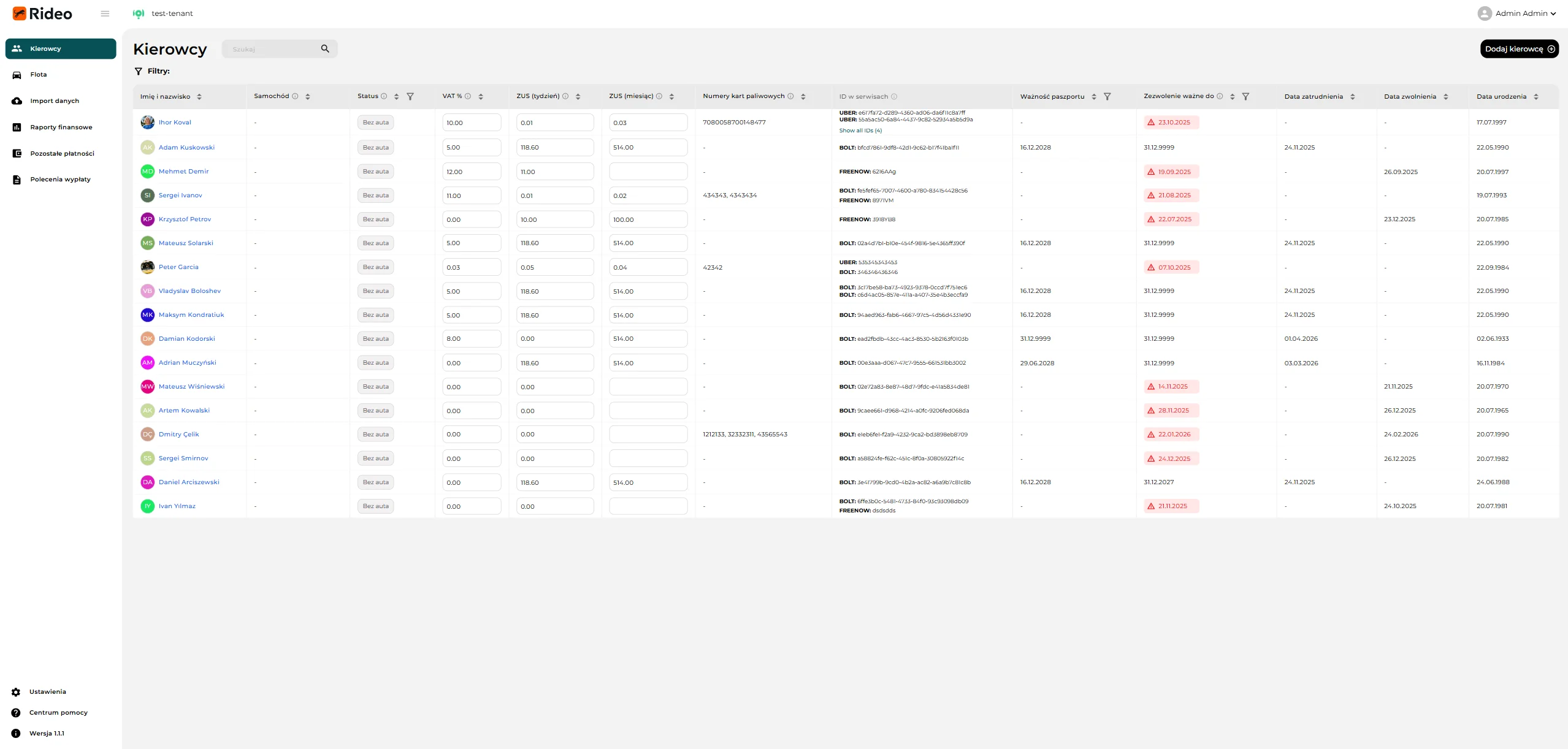 Automatyzacja rozliczeń wynagrodzeń – screenshot
